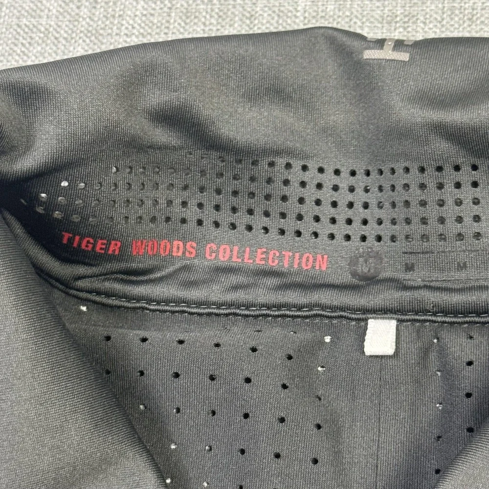 Nike Tiger Woods Collection Quail Creek Golf Polo Shirt Mens M Gray Dri-FIT